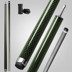 Carbon Fiber Pool Cue, 100% Carbon Fiber Shaft & Composite Butt. Pro Taper Design, 12.5mm Tip, 3/8-8 Joint Pin, Wrapless Grip, Professional Low Deflection Pool Sticks for Adults