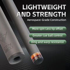 CFN-Carbon Fiber Pool Cue - Twill - 11.8mm (S)