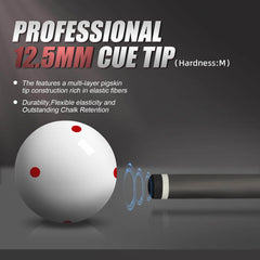 CFN-Carbon Fiber Pool Cue - COC - 12.5mm (M)