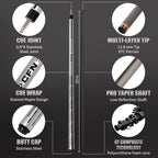 Cuefessnuance - Carbon Fiber Pool Cue - Vibrant Series (11.8mm)