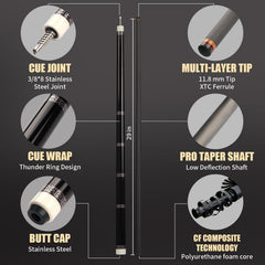 CFN-Carbon Fiber Pool Cue - Classic