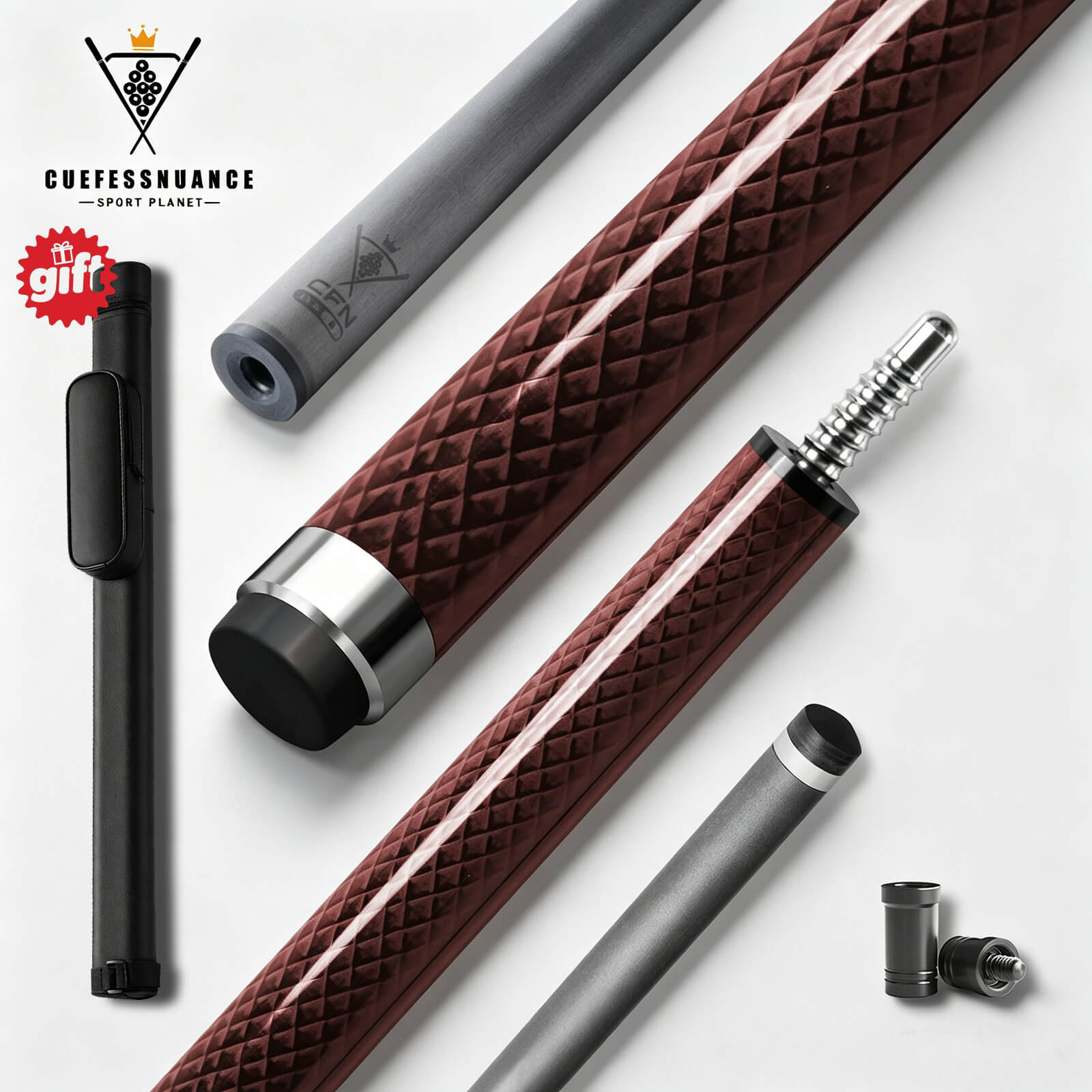 Cuefessnuance - Carbon Fiber Pool Cue - COC - 12.5mm (M) – CFN-CUES